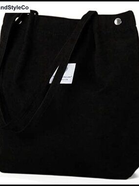 Corduroy Tote Bag Cute Shoulder Bag with Inner Pocket for Work Beach Travel